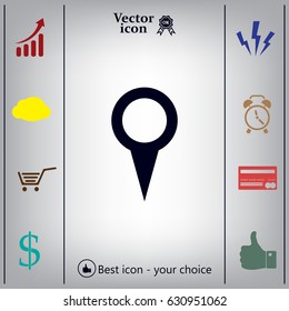 Map pointer - vector icon, flat design