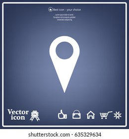 Map pointer - vector icon, flat design