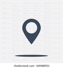 Map pointer - vector icon, flat design