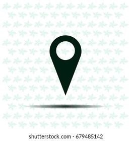 Map pointer - vector icon, flat design