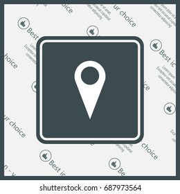 Map pointer - vector icon, flat design