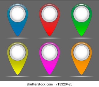 Map pointer - vector icon, flat design