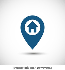 Map pointer vector icon, Home location illustration icon, marker icon, gps