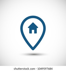 Map pointer vector icon, Home location illustration icon, marker icon, gps