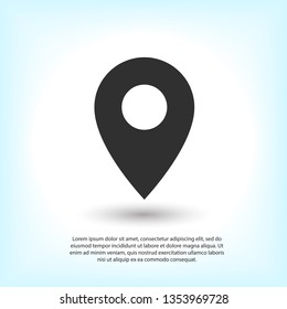 Map pointer vector icon, Home location illustration icon, marker icon, gps