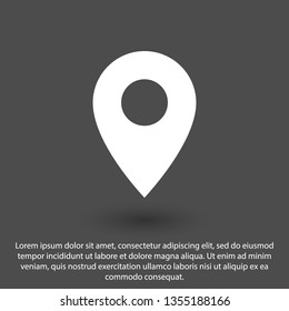 Map pointer vector icon, Home location illustration icon, marker icon, gps