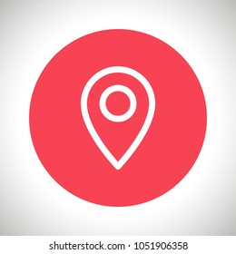 Map pointer vector icon, location illustration icon, marker icon, gps