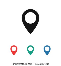 Map pointer vector icon, location illustration icon, marker icon, gps