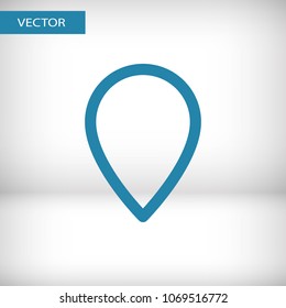 Map pointer vector icon, location illustration icon, marker icon, gps