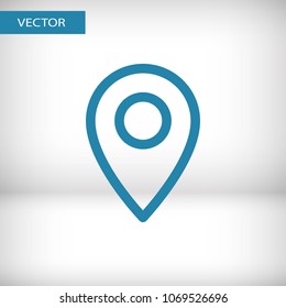 Map pointer vector icon, location illustration icon, marker icon, gps