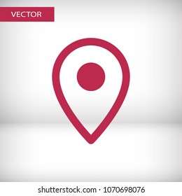 Map pointer vector icon, location illustration icon, marker icon, gps