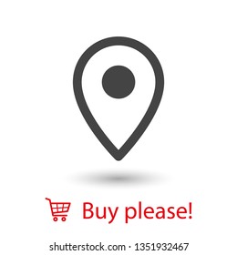 Map pointer vector icon, location illustration icon, marker icon, gps