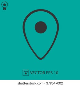 Map pointer vector icon. Mark isolated vector symbol EPS 10. Marker vector icon.