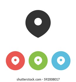 Map pointer vector icon, pin navigator illustration for using in web and graphic design
