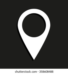 Map pointer - vector icon  with shadow