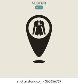 Map pointer vector icon suit