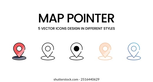 Map Pointer vector icons set ready to use vector illustration
