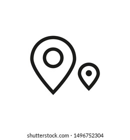 Map Pointer Vector Line Icon. Editable stroke