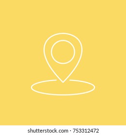 Map Pointer vector line icon. eps-10