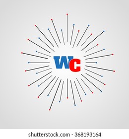 Map pointer with WC vector icon. WC toilet sign icon