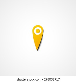 Map pointer web icon on white background