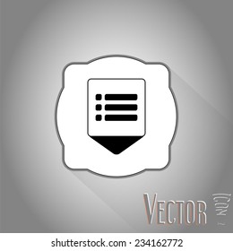 Map pointer - web site menu icon. Flat design style. Made in vector illustration