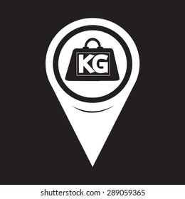 Map Pointer Weight Kilogram Icon