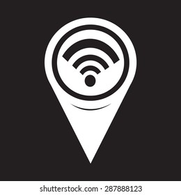 Map Pointer Wifi Icon