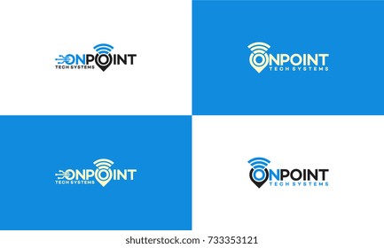 map pointer and wifi logo combination. GPS locator and signal symbol vector