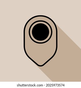 Map pointers in the form of circles and lines. Vector map pointer icon, Vector illustration, Variety of marker shapes on the map, suitable for applications, maps, locations, destinations and more
