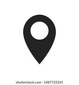 Map pointers, Geolocation icon on light background. Mark location symbol. Navigation, map, location pin, position. Outline, flat and colored style. Flat design