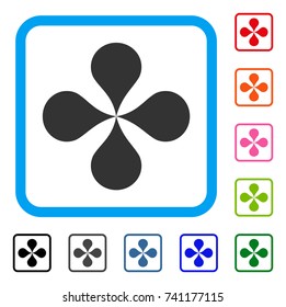 Map Pointers icon. Flat gray iconic symbol inside a light blue rounded frame. Black, gray, green, blue, red, orange color versions of Map Pointers vector. Designed for web and app interfaces.