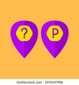Map pointers icons set