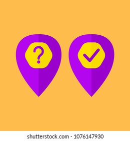 Map pointers icons set