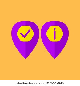 Map pointers icons set