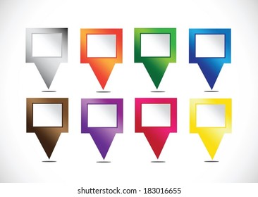 map pointers mapping pins icon