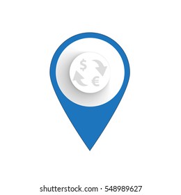 map pointers money icon vector illustration;eps10