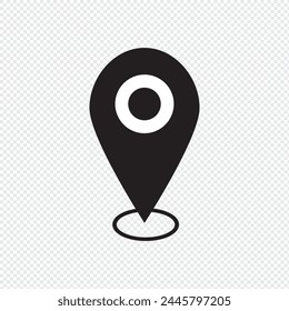 Map pointers. Vector isolated elements. Location navigation icon. Vector outline illustration. Geo location point.