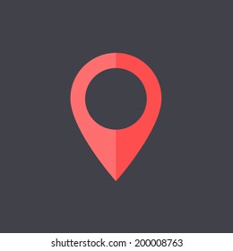 Map pointer,Vector illustration flat design