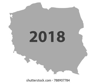 Map of Poland 2018