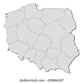 Map Poland Stock Vector (Royalty Free) 418846147 | Shutterstock