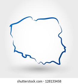 Map Of Poland. Map Concept