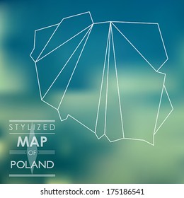 map of Poland. map concept