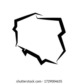Map of Poland. Contour. Vector illustration.