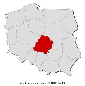 Map - Poland, Lodz