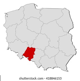 Map - Poland, Opolskie