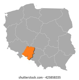 Map - Poland, Opolskie