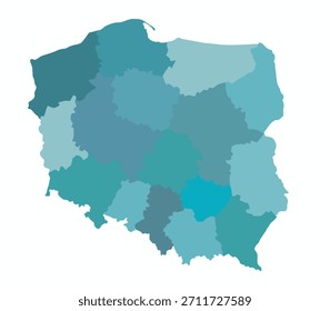 Mapa de Polonia con provincias