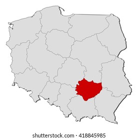 Map - Poland, Swietokrzyskie