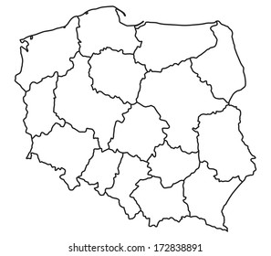 Map of Poland - This image is a vector illustration and can be scaled to any size